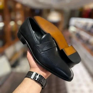 کفش کلاسیک مردانه چرم دستدوز مدل پاشا
